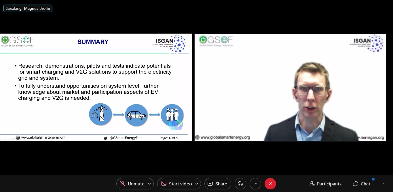 GSEF -ISGAN Webinar on “System Challenges and Opportunities in Electric Vehicle Integration with The Grid”